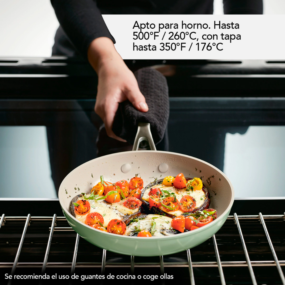 Sartén Kitchenaid 84822 Antiadherente Cerámico Anodizado Duro 31 Cm Pistacho (Tai)