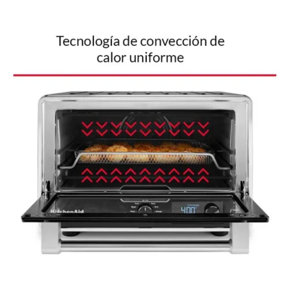 Hornito Electrico KITCHENAID Aid RKCO128RBM con Air Fryer Base Pizza 14Lts Black