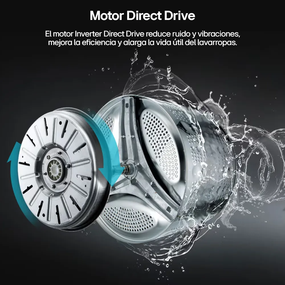 Lavarropas LG WM65GMVFS6 Carga Frontal 6.5 Kg Inverter 1200 RPM Lavado a Vapor Negro