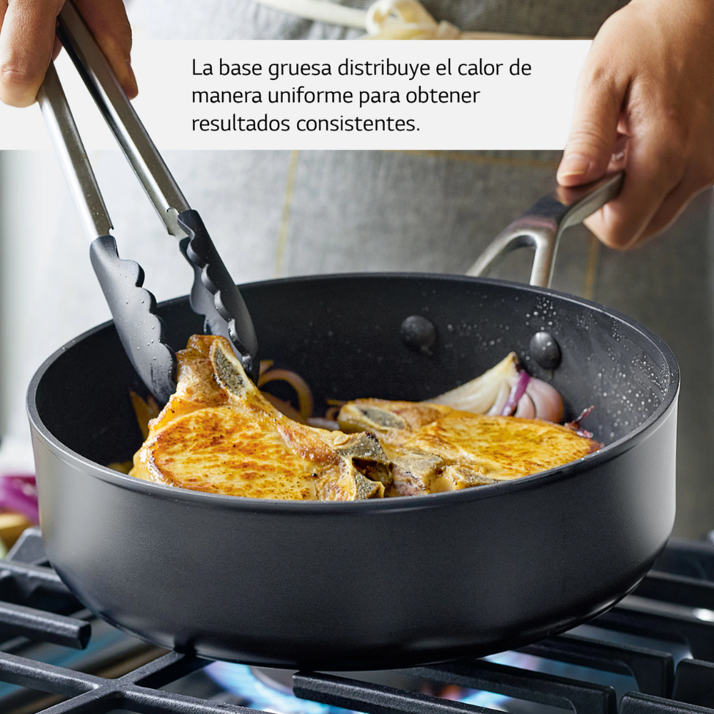 Batería de cocina Kitchenaid 80120 Antiadherente Inducción Anodizado Acero Inox 11 Piezas