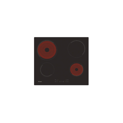 Anafe Eléctrico CANDY CH64CCB 4 Zonas 60 Cm Vitrocerámico Touch  Black