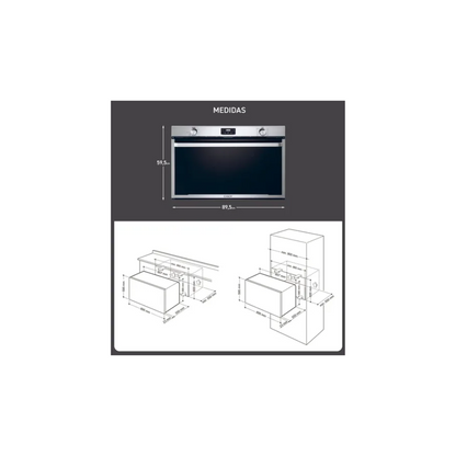 Horno Eléctrico Empotrable CANDY ELIOE91MF-12 90 Cm 3 Estantes Silver
