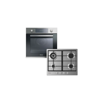 Combo CANDY FCP605-CHG6 FIDCX605L Horno 65 Lts Eléctrico Silver + CHG6BRWPX Anafe 60 Cm 4 Hornallas A Gas