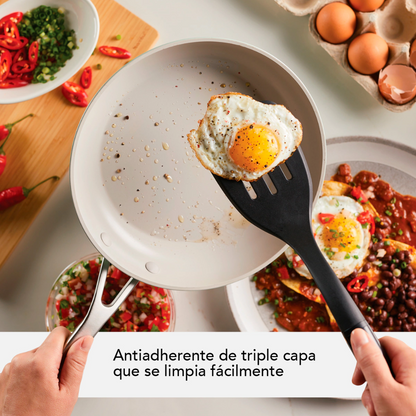 Batería De Cocina KitchenAid 84820 Antiadherente Cerámico Anodizado Duro 10 Piezas Piezas