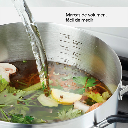 Batería De Cocina KitchenAid 71017 10 Piezas Inducción Acero Inox Gris