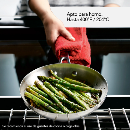 Batería De Cocina KitchenAid 71017 10 Piezas Inducción Acero Inox Gris