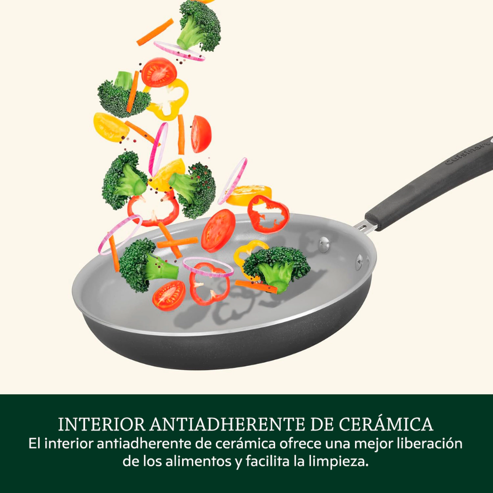 Batería De Cocina Cuisinart 54c-11bk 11 Piezas Antiadherente Cerámico