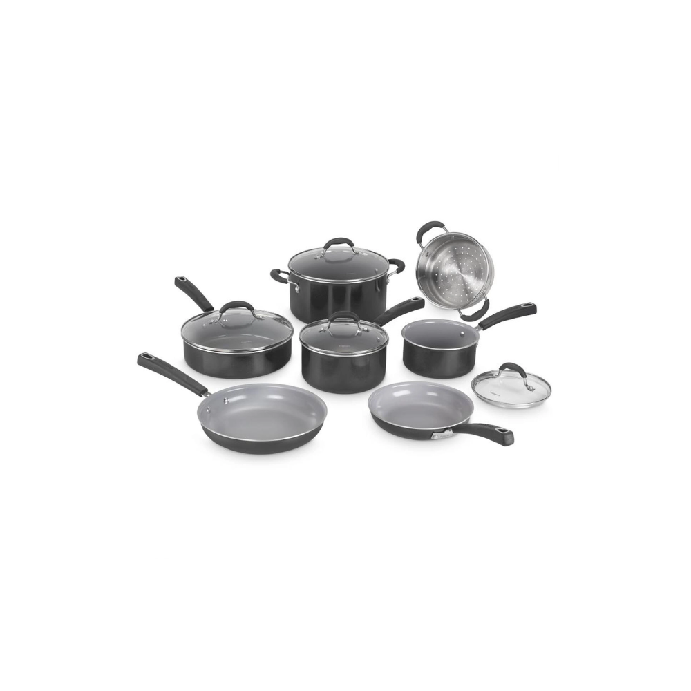 Batería De Cocina Cuisinart 54c-11bk 11 Piezas Antiadherente Cerámico