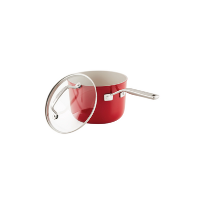 Olla Con Tapa KitchenAid 84848 2,8 Lts Cerámica Antiadherente Rojo