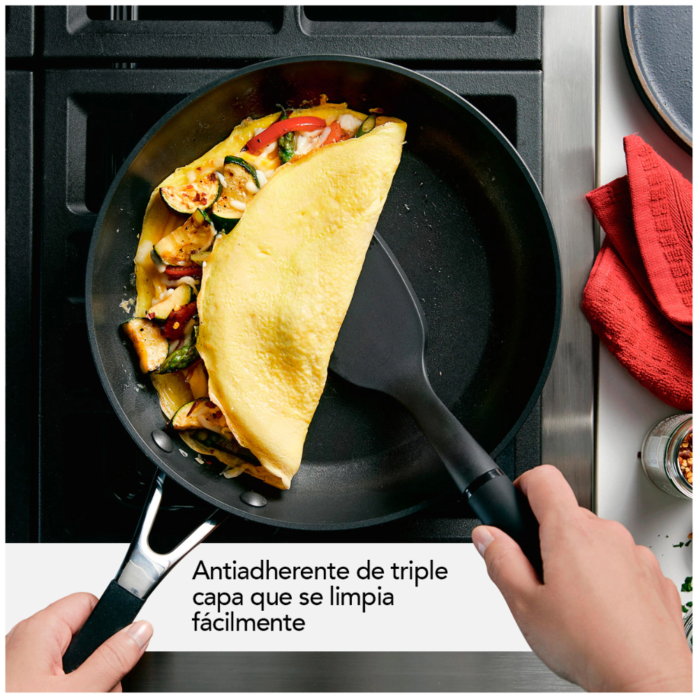 Set Sartenes Kitchenaid 84803 Antiadherentes 2 Piezas 21 Y 25 Cm Negro Onyx (Tailandia)