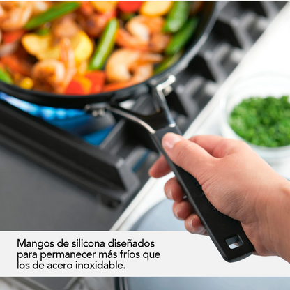 Set Sartenes Kitchenaid 84803 Antiadherentes 2 Piezas 21 Y 25 Cm Negro Onyx (Tailandia)