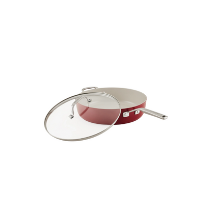 Sartén Kitchenaid 84849 C/Tapa Antiadherente Cerámico Anodizado Duro 4,7L Rojo (Tai)