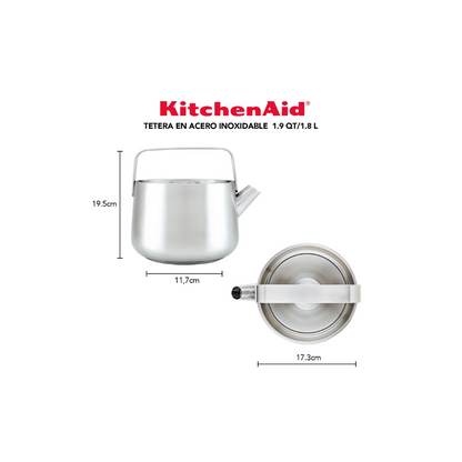 Pava Silbadora Acero Inox Kitchenaid 48562 1,8L Acero Cepillado