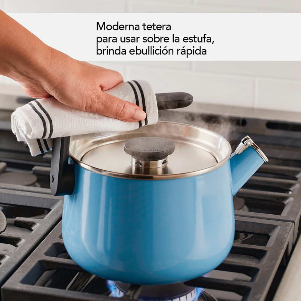 Pava Silbadora Esmaltada Kitchenaid 48748 Inducción 1,9L Azul Velvet (INDO)