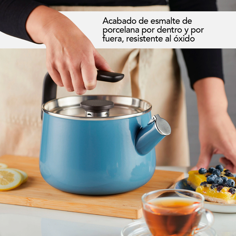 Pava Silbadora Esmaltada Kitchenaid 48748 Inducción 1,9L Azul Velvet (INDO)