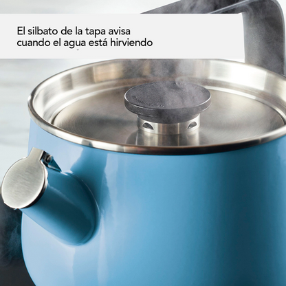 Pava Silbadora Esmaltada Kitchenaid 48748 Inducción 1,9L Azul Velvet (INDO)