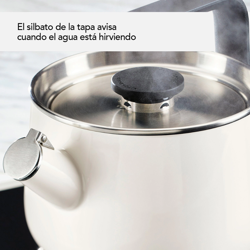 Pava Silbadora Esmaltada Kitchenaid 49080 Inducción 1,9L Blanca