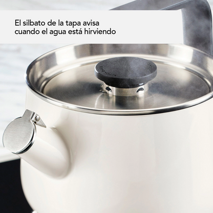 Pava Silbadora Esmaltada Kitchenaid 49080 Inducción 1,9L Blanca