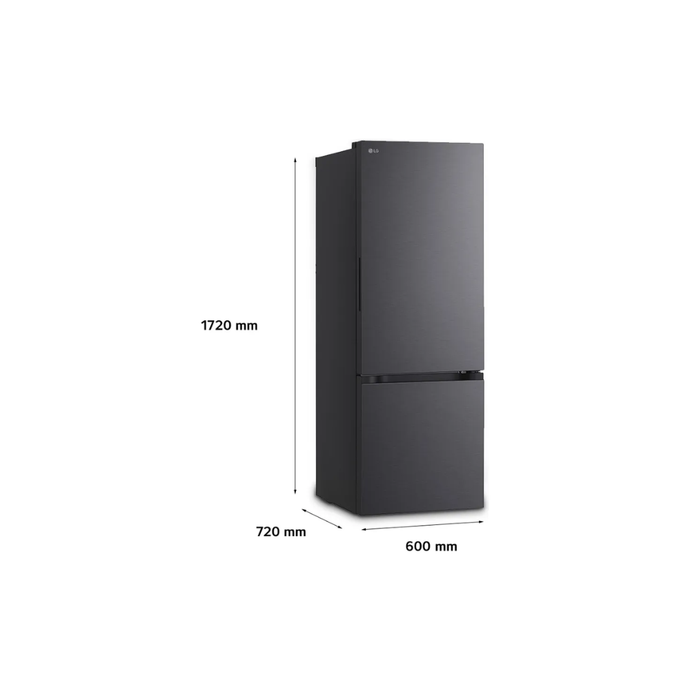 Heladera Combi LG Vb33BPM 335 Lts Inverter Freezer Inferior Black