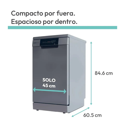 Lavavajillas CANDY CDPH2D1047  10 Cubiertos 45 CM Silver