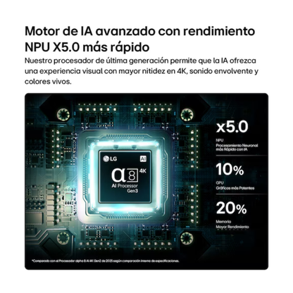 TV 100QNED85BS LG QNED evo AI 100" 4K UHD · Smart TV Mini LED Dynamic QNED Color Pro  Precision Dimming Pro  Procesador α8 AI 4K  HDR  webOS con IA