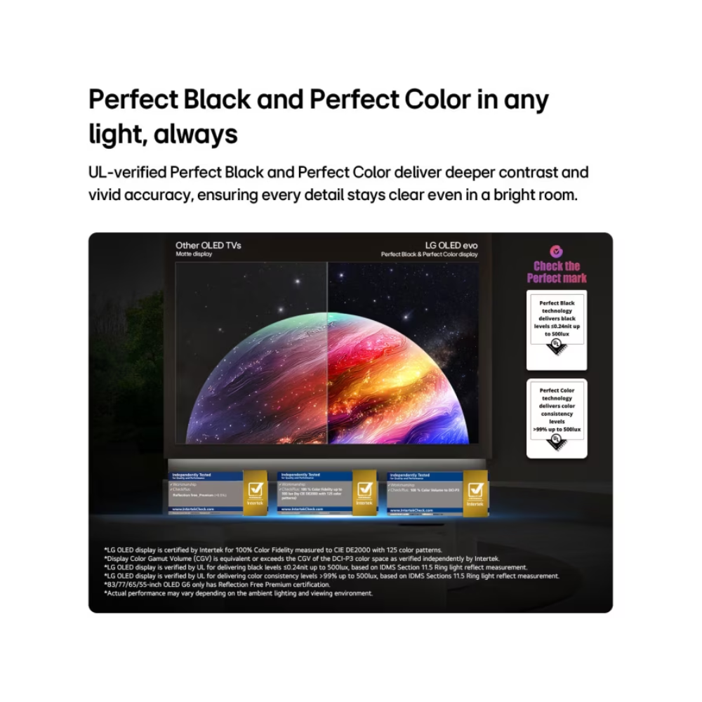 TV OLED77G6PSA  LG OLED evo AI 77" 4K UHD  Smart TV  Procesador α11 AI Gen3 4K  Hyper Radiant Color Tech  Perfect Black  Dolby Vision HDR  webOS con IA