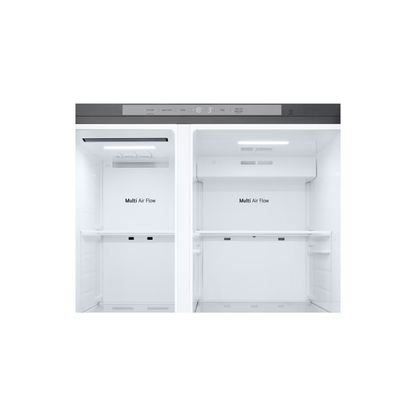 Heladera Side by Side LG GS66SPPT 638 L Inverter No Frost Multi Air Flow Ice & Water Dispenser Smart Diagnosis  Silver