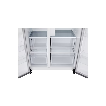Heladera Side by Side LG GS66SPPT 638 L Inverter No Frost Multi Air Flow Ice & Water Dispenser Smart Diagnosis  Silver