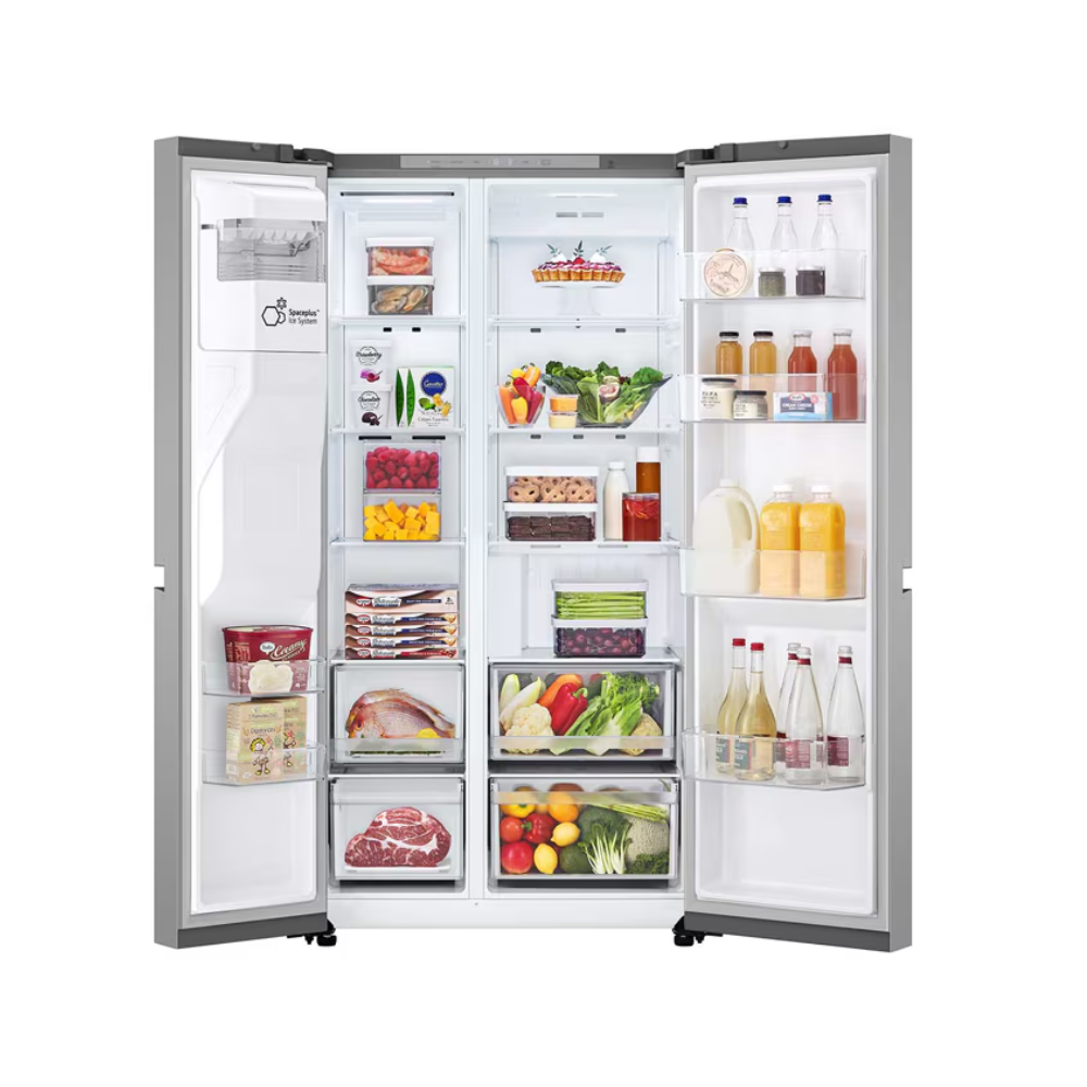 Heladera Side by Side LG GS66SPPT 638 L Inverter No Frost Multi Air Flow Ice & Water Dispenser Smart Diagnosis  Silver