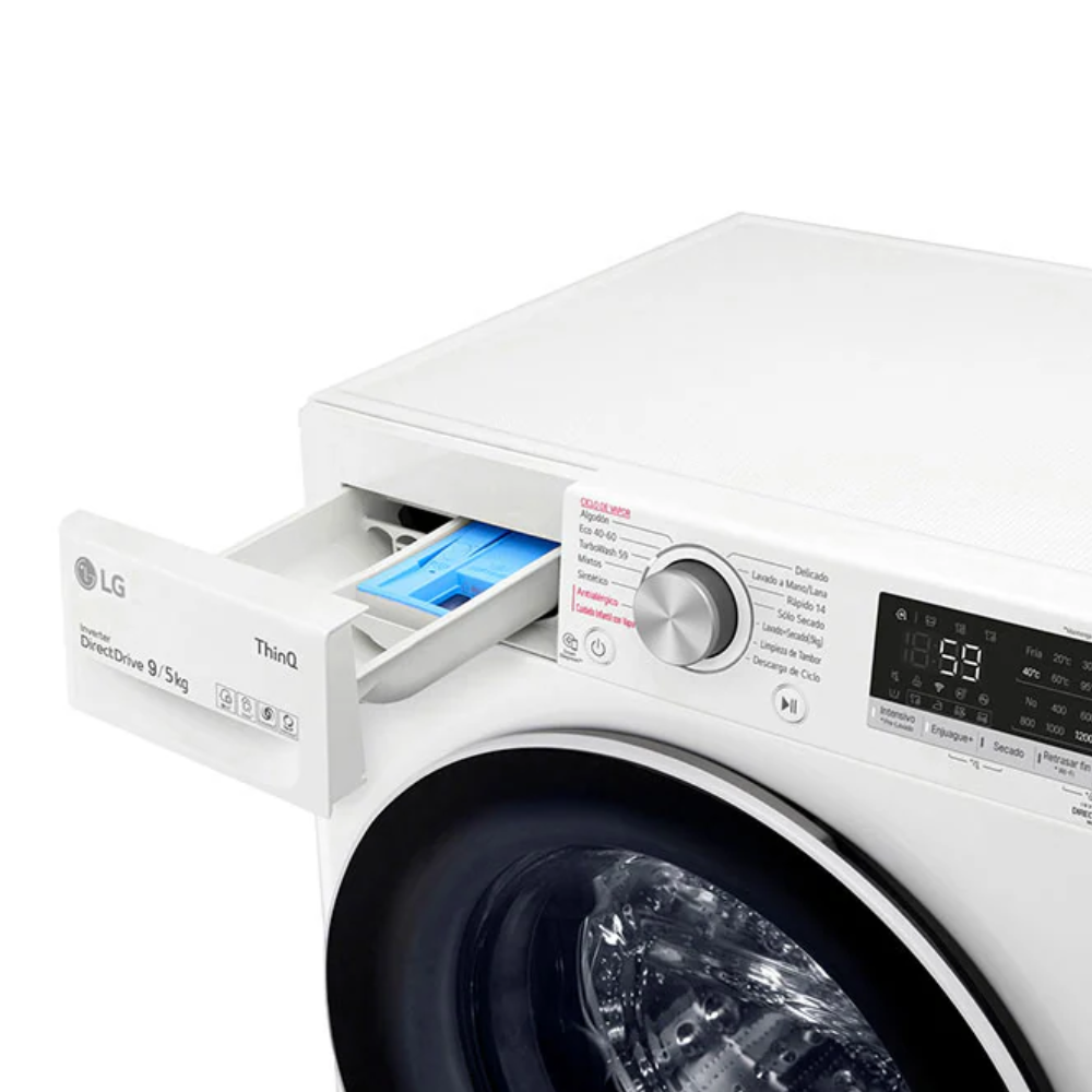 Lavasecarropas LG WD90WVC4S6  9/5 Kg AI DD Inverter Direct Drive Steam Blanco