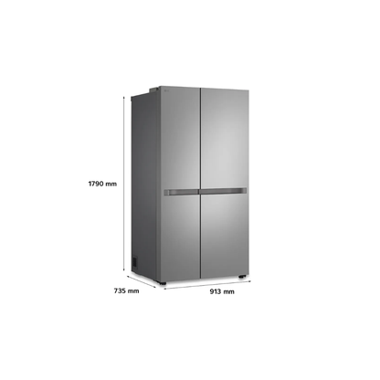 Heladera Doble Puerta LG GS66MPPT 658 Lts INVERTER  WiFi Silver