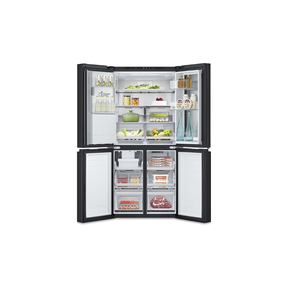 Heladera French Door LG GM57SXM 427 Lts Inverter InstaView Ice Maker Dispenser de Agua y Hielo Wifi Negro