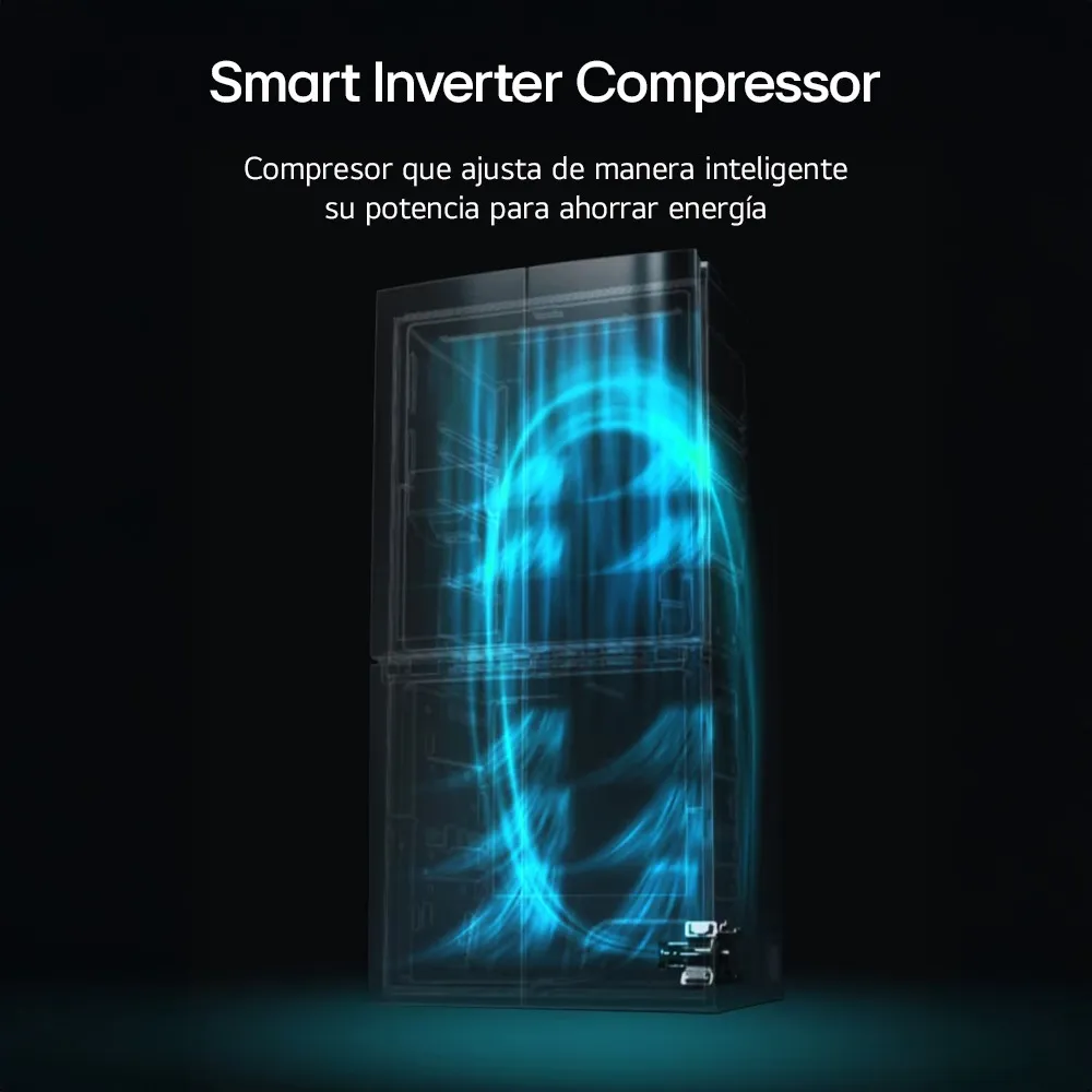 Heladera French Door LG GM57SXM 427 Lts Inverter InstaView Ice Maker Dispenser de Agua y Hielo Wifi Negro