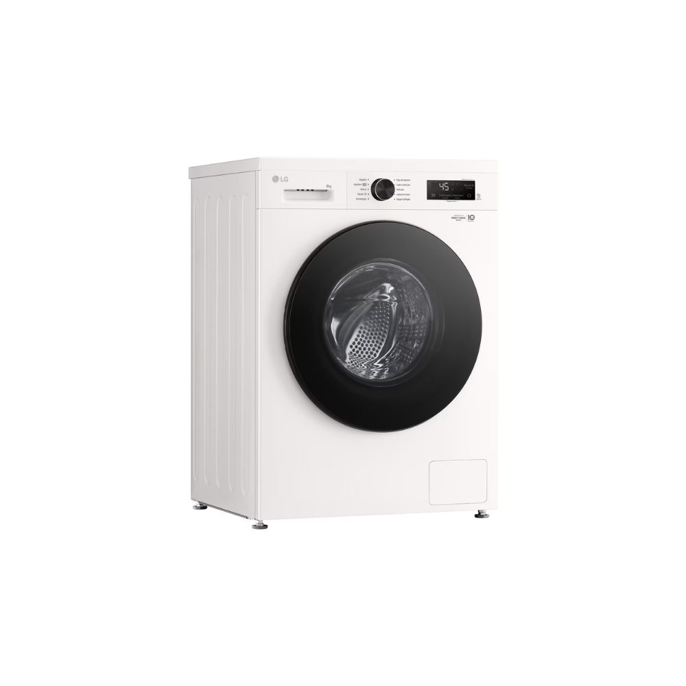 Lavarropas LG WM80GWVFS6  Carga Frontal 8 Kg Inverter 1200 RPM Lavado a Vapor Blanco