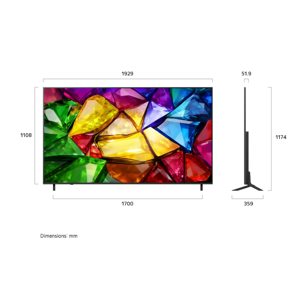 TV 86MRGB85BSC  LG Mini RGB evo AI 86"  4K UHD  Smart TV  Procesador α8 AI 4K Gen3  Mini RGB  Precision Dimming  HDR  webOS con IA