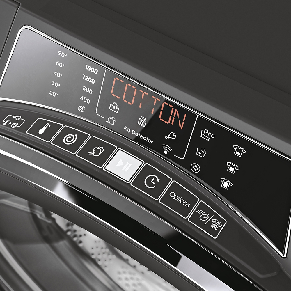 Lavarropas CANDY FRONTAL RO1696DWHC7R-12 9KG 1600 RPM SMART WIFI SILVER