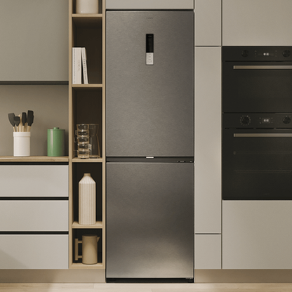 Heladera Combi CANDY CCG2T718EX 442 Lts Inverter Freezer Inferior No Frost Silver